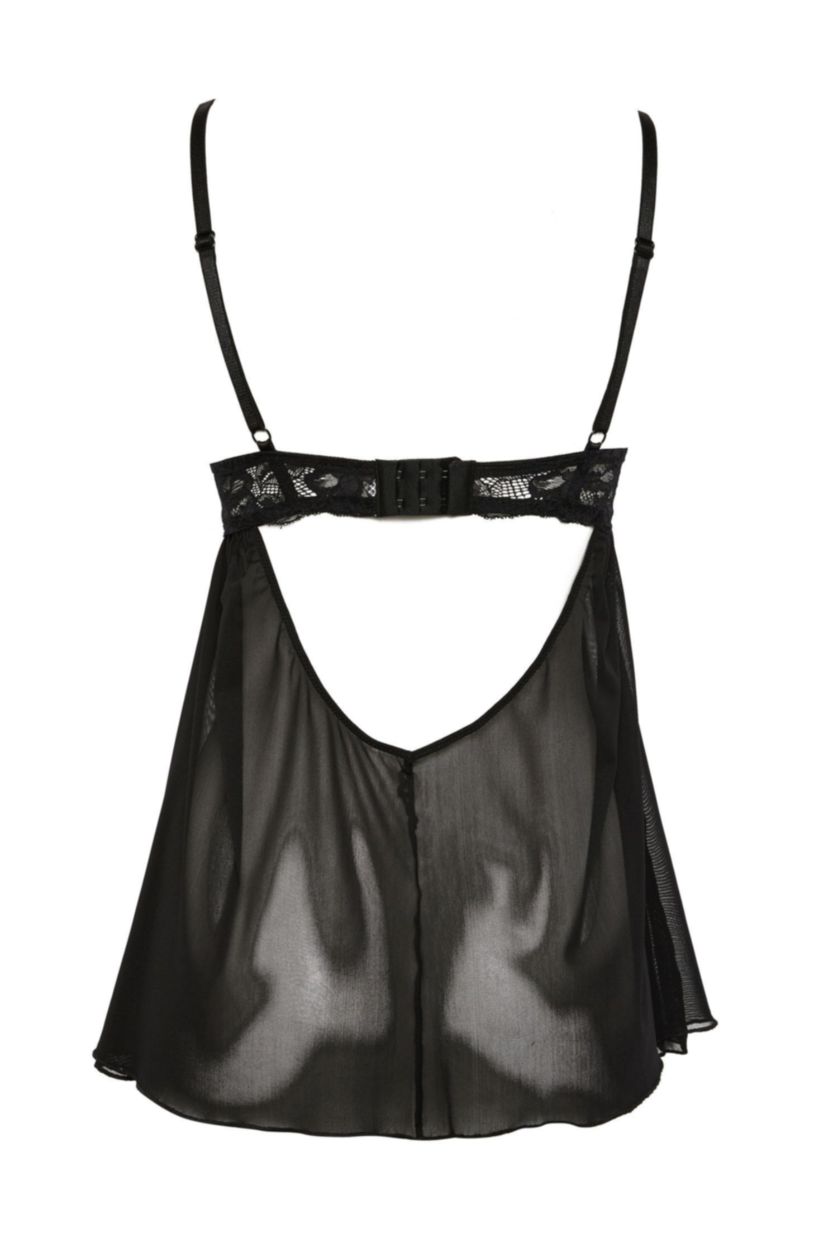 نساء أسود فستان نوم بيبي دول دانتيل من Fall in Love