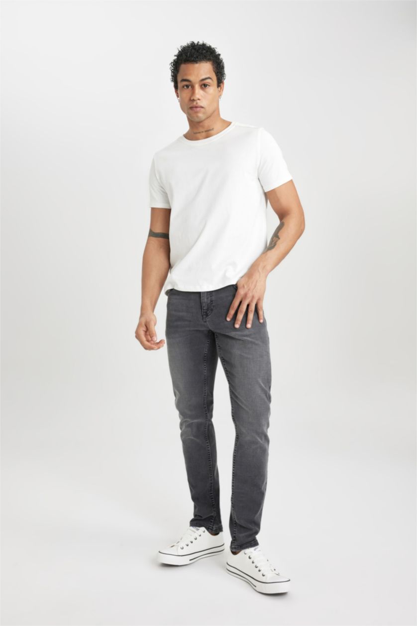 رجالي أنثرا بنطلون جينز كارلو سكيني فيت وخصر عادي