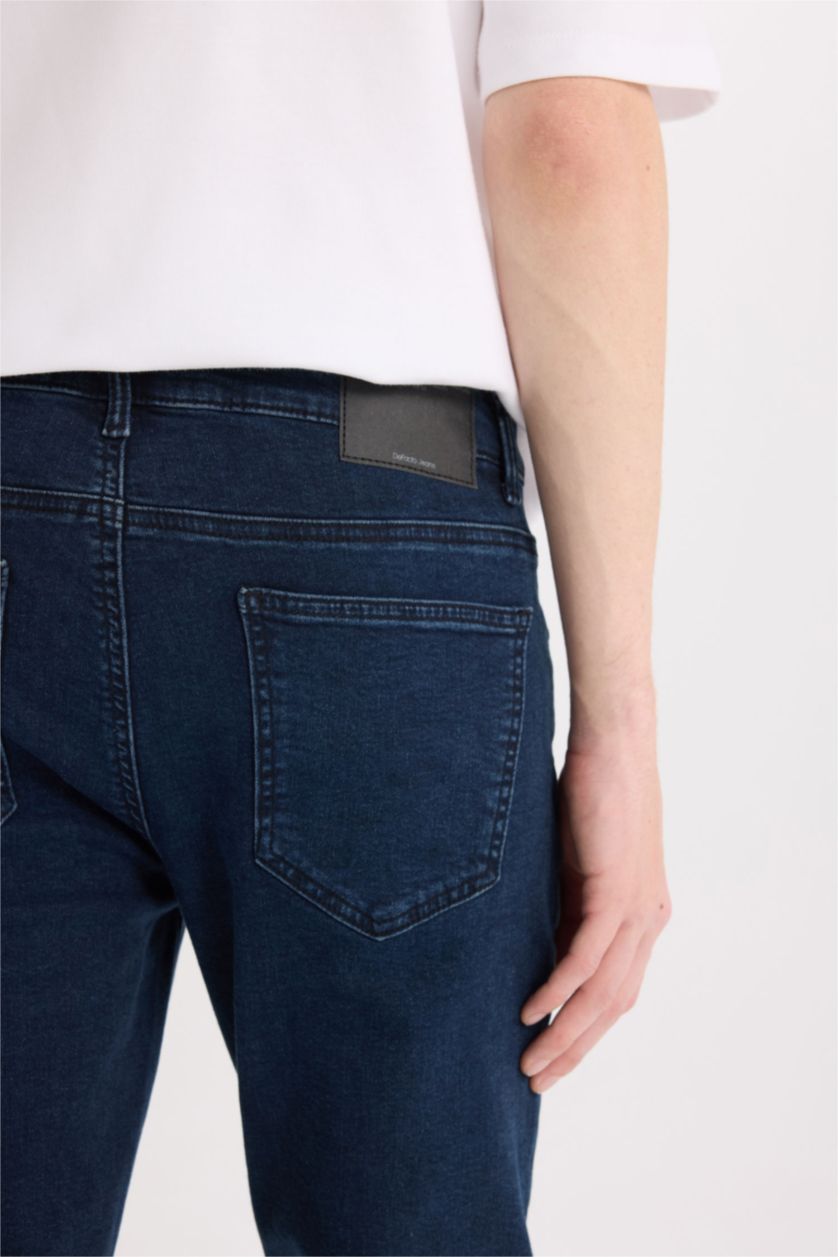 MAN Blue Black Carlo Skinny Fit Super Skinny Hem Denim Trousers
