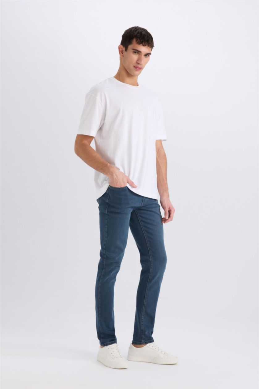 MAN Blue Grey Pedro Slim Fit Skinny Leg Jeans