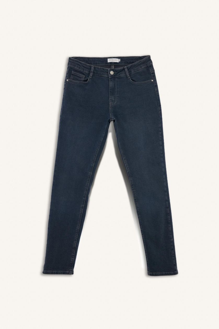 Erkek Mavi Gri Pedro Slim Fit Jean Pantolon