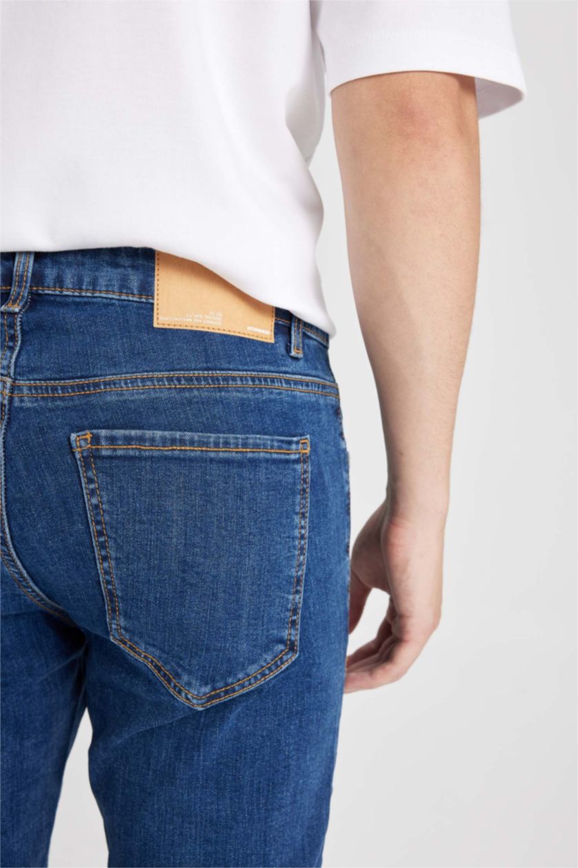 HOMME Bleu Foncé Pantalon Jean Pedro à Coupe slim