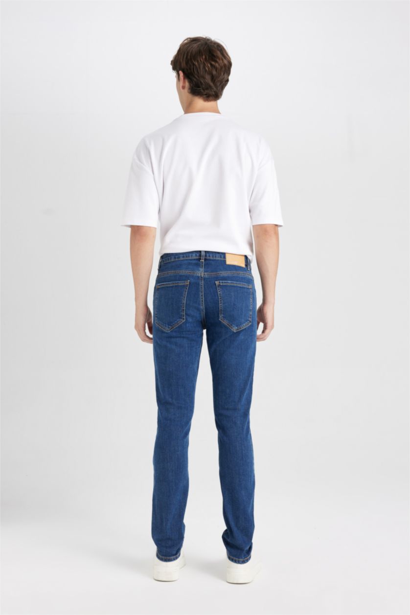 HOMME Bleu Foncé Pantalon Jean Pedro à Coupe slim