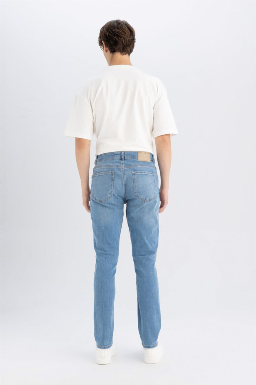 MAN Light Blue Pedro Slim Fit Super Skinny Leg Denim Trousers