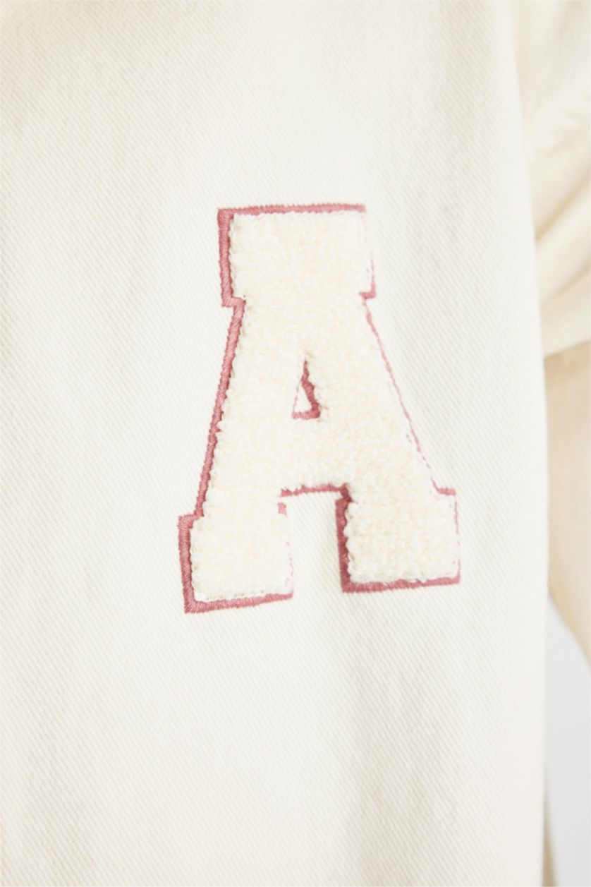 FILLES Écru Chemise Gabardine à Manches Longues Pour Fille