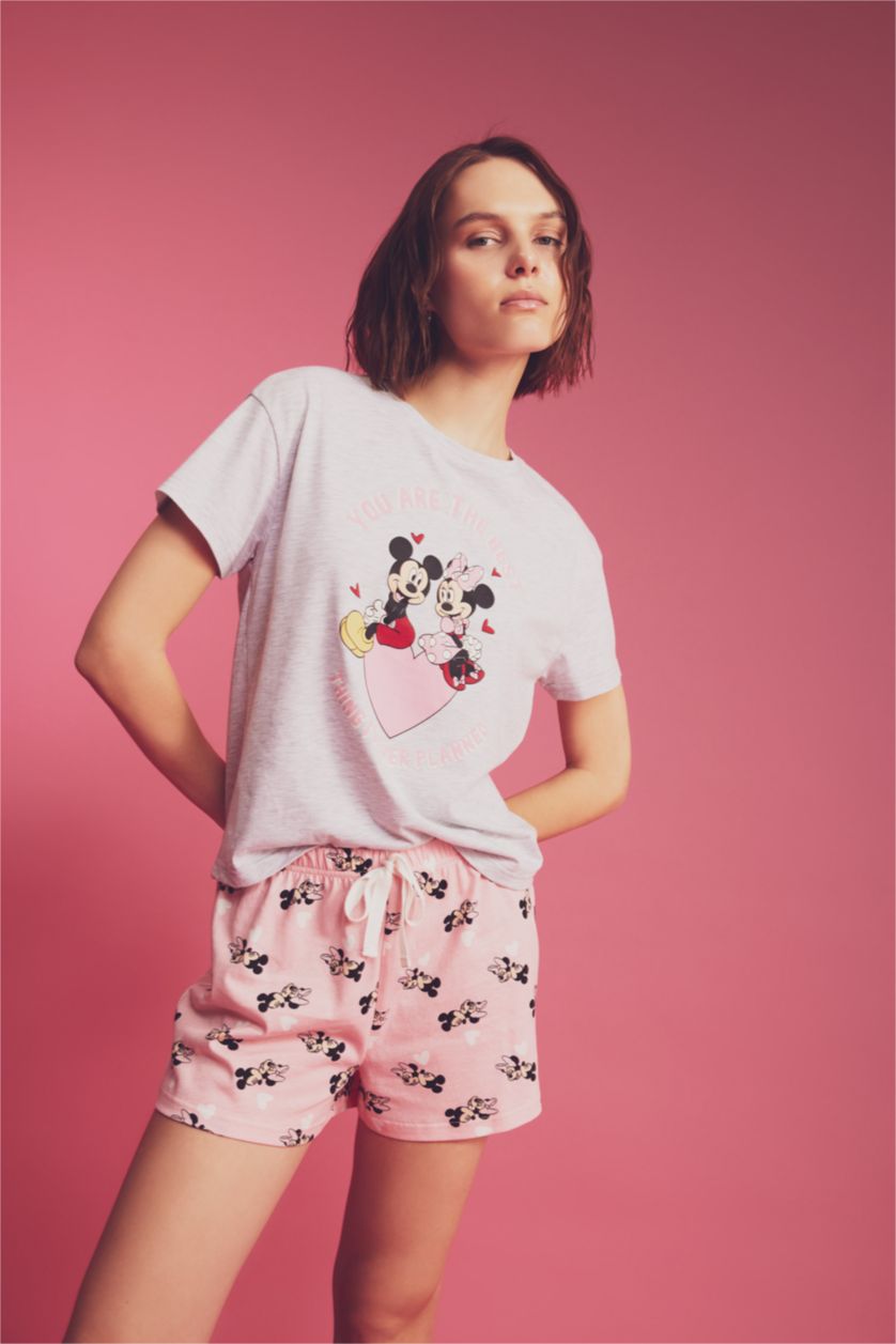 WOMAN Pink 2 piece Regular Fit Mickey & Minnie Licensed Set