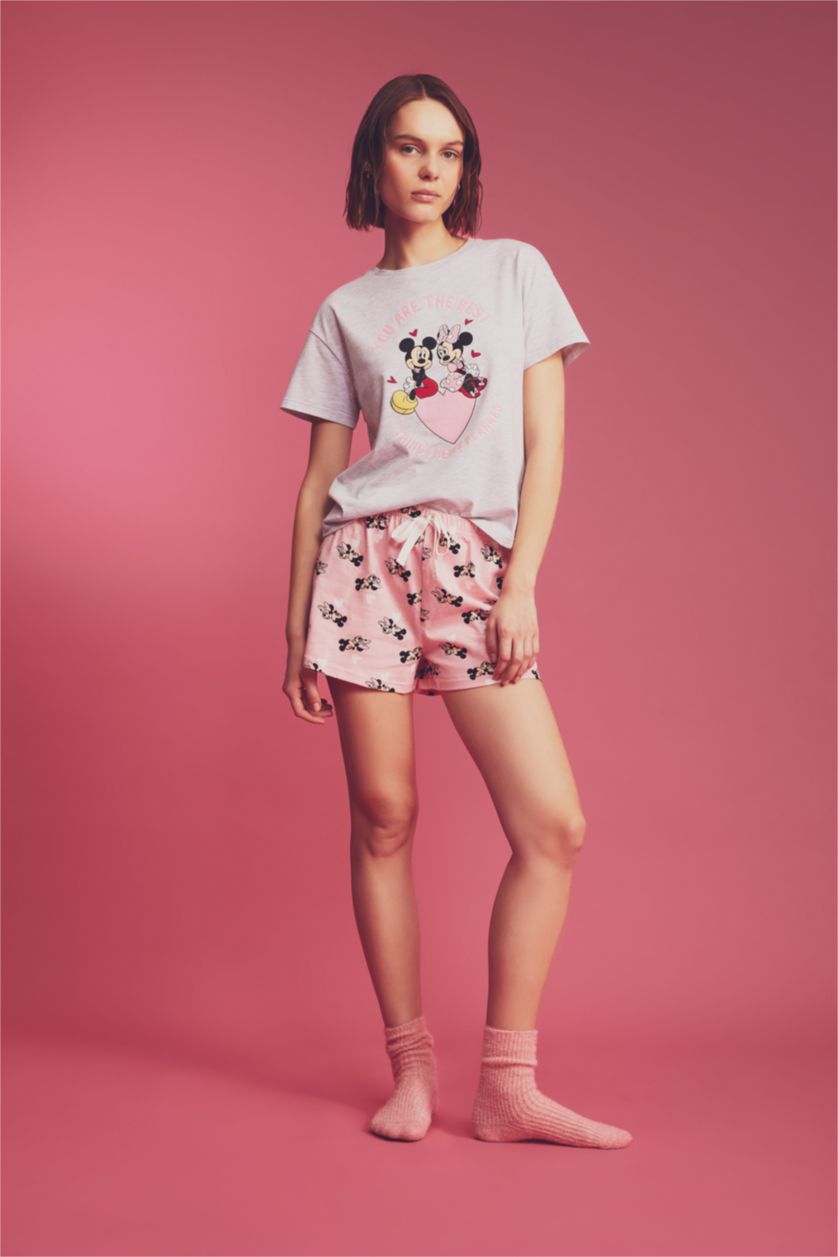 WOMAN Pink 2 piece Regular Fit Mickey & Minnie Licensed Set