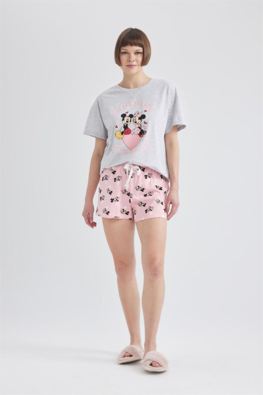 WOMAN Pink 2 piece Regular Fit Mickey & Minnie Licensed Set