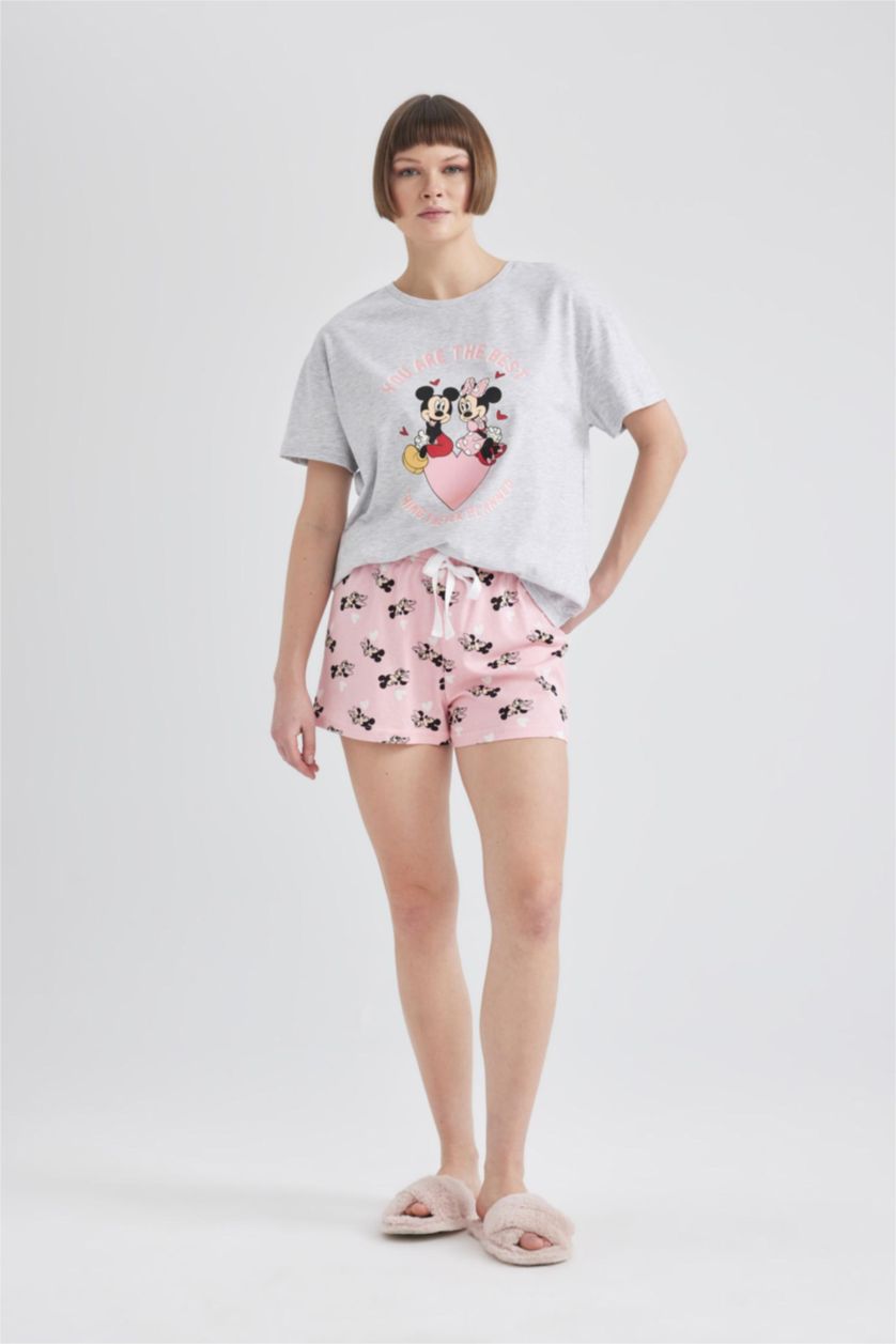 WOMAN Pink 2 piece Regular Fit Mickey & Minnie Licensed Set