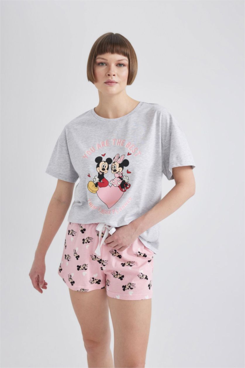 WOMAN Pink 2 piece Regular Fit Mickey & Minnie Licensed Set