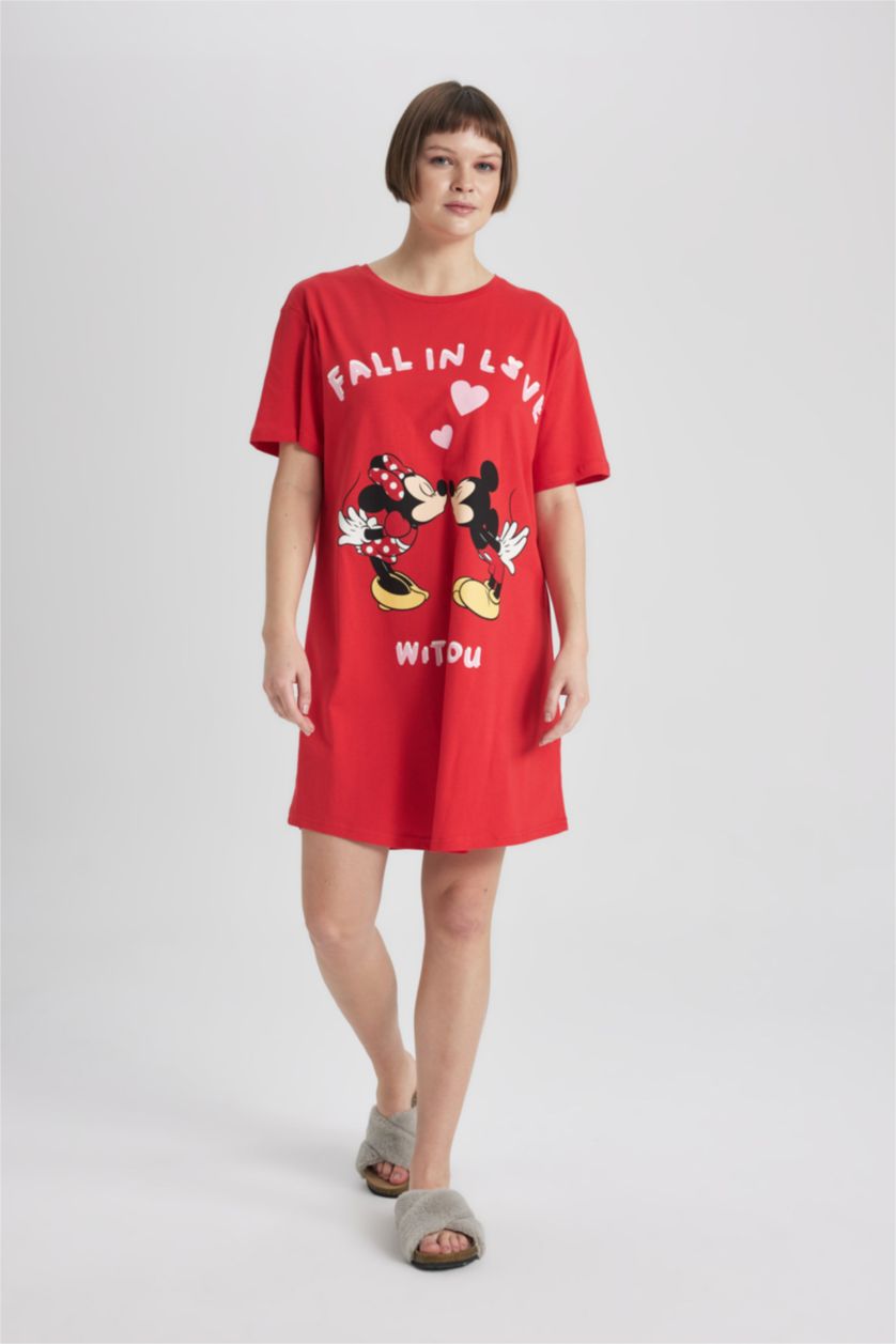 FEMME Rouge Robe En Tricot Col rond Mickey & Minnie (Standard Characters)