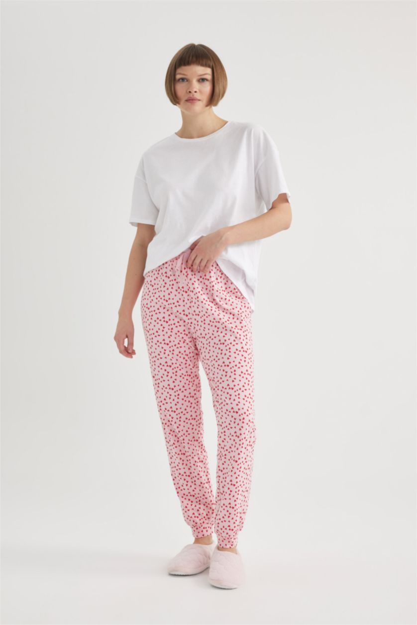 WOMAN Pink Regular Fit Knitted Bottoms