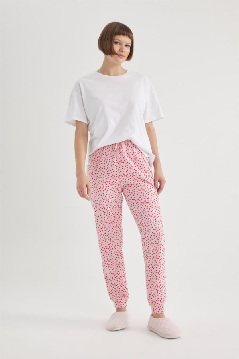 WOMAN Pink Regular Fit Knitted Bottoms