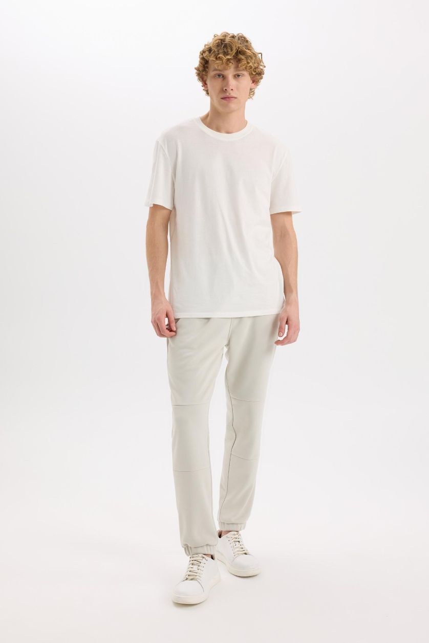 Erkek Taş Regular Fit İnce Eşofman Altı Fermuar Cepli Beli Bağcıklı Lastikli Paça