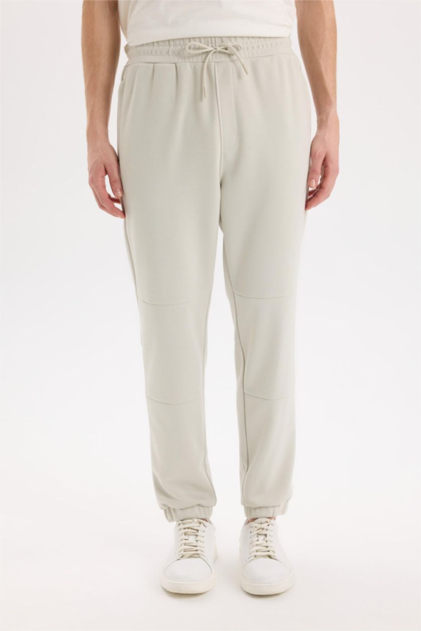 Erkek Taş Regular Fit İnce Eşofman Altı Fermuar Cepli Beli Bağcıklı Lastikli Paça