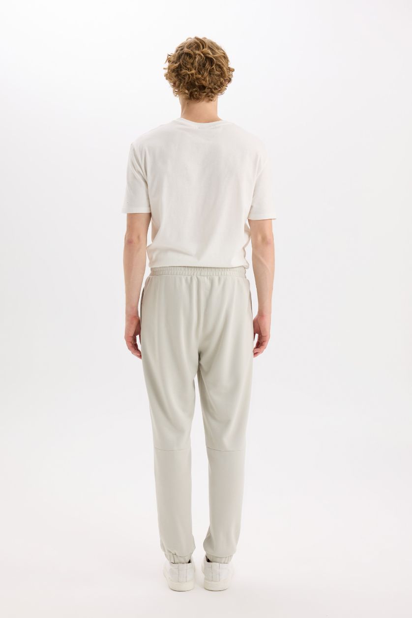 Erkek Taş Regular Fit İnce Eşofman Altı Fermuar Cepli Beli Bağcıklı Lastikli Paça