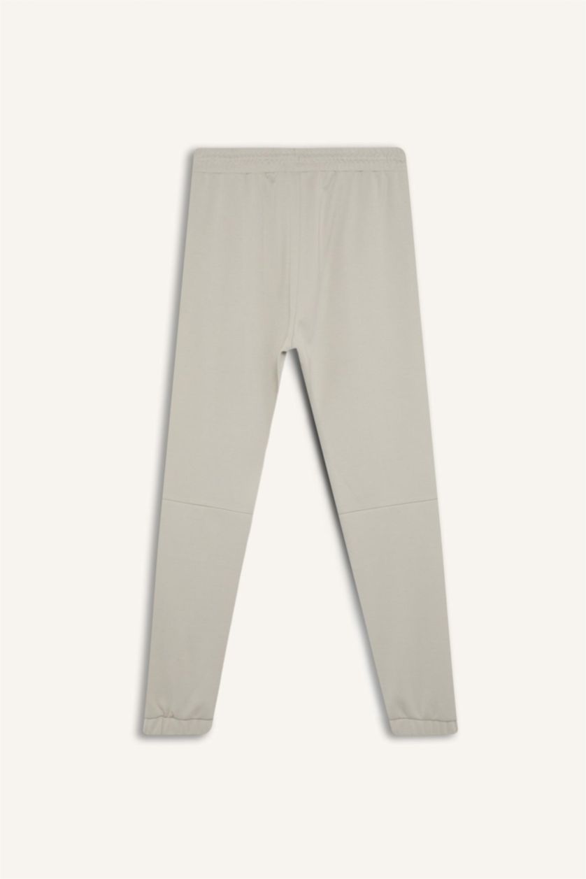 Erkek Taş Regular Fit İnce Eşofman Altı Fermuar Cepli Beli Bağcıklı Lastikli Paça