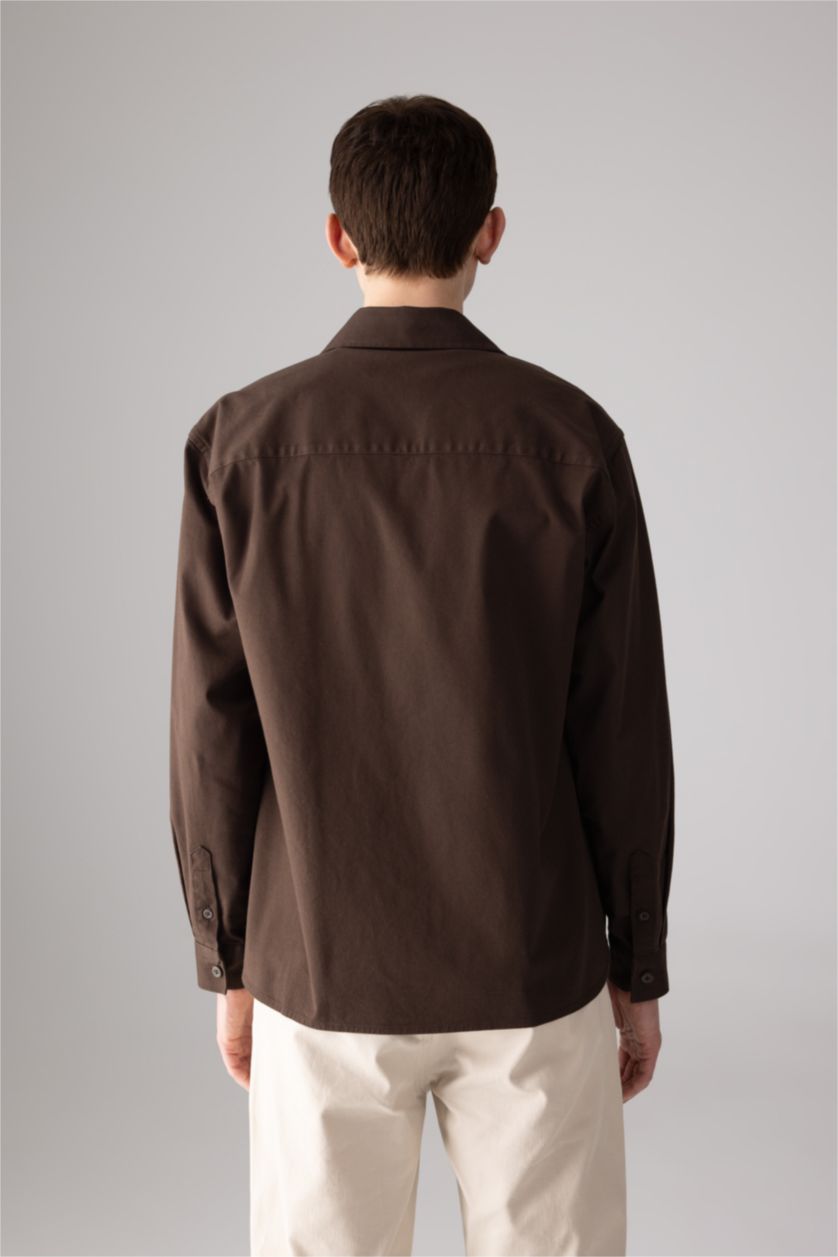 رجالي بني قميص بولو قصة مريحة