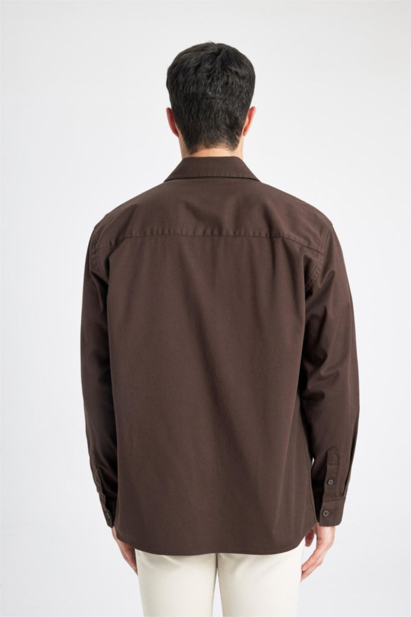 رجالي بني قميص بولو قصة مريحة