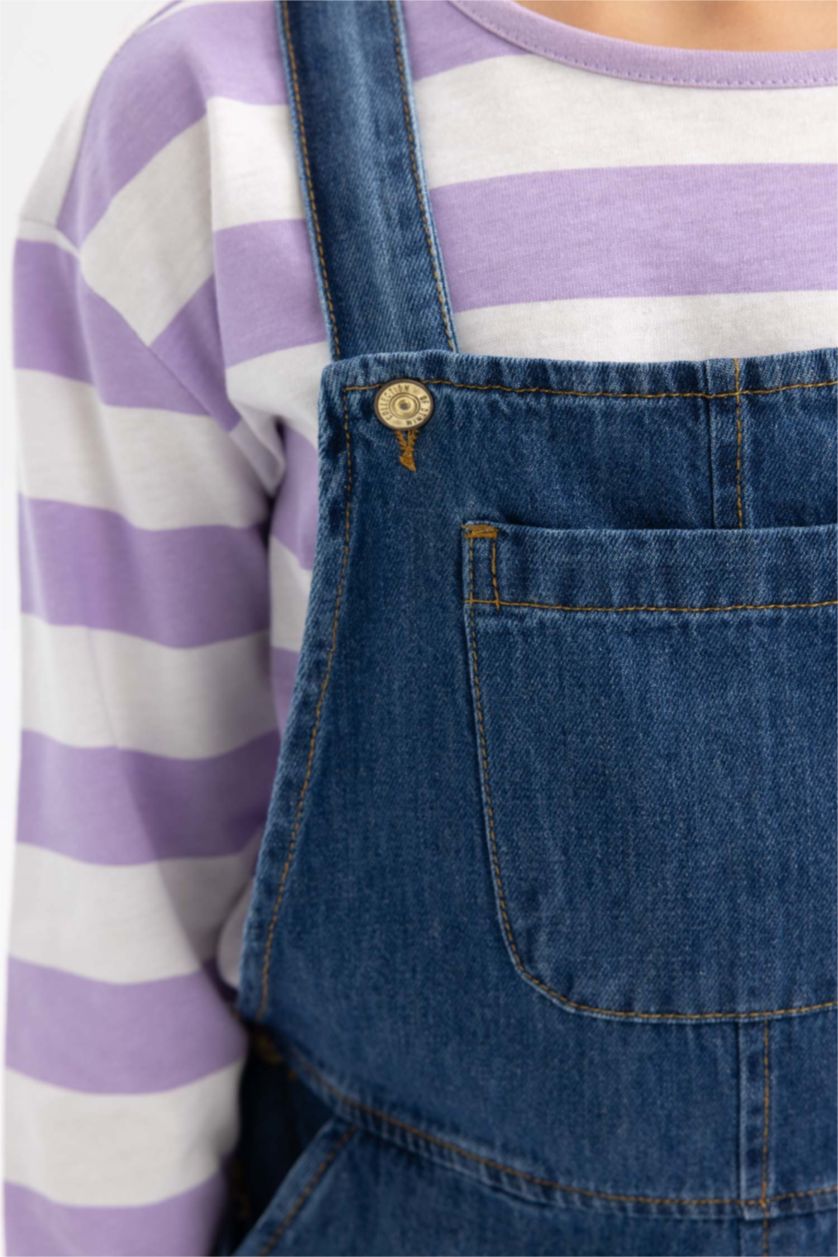 Kız Çocuk - Genç Kız Koyu Mavi Geniş Paça Pantolon Kız Çocuk