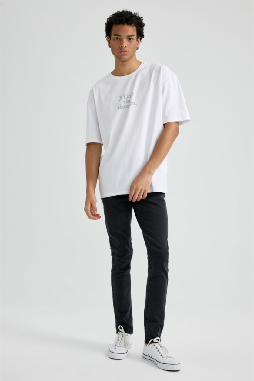 MAN White Oversize Fit Short Sleeve T-Shirt
