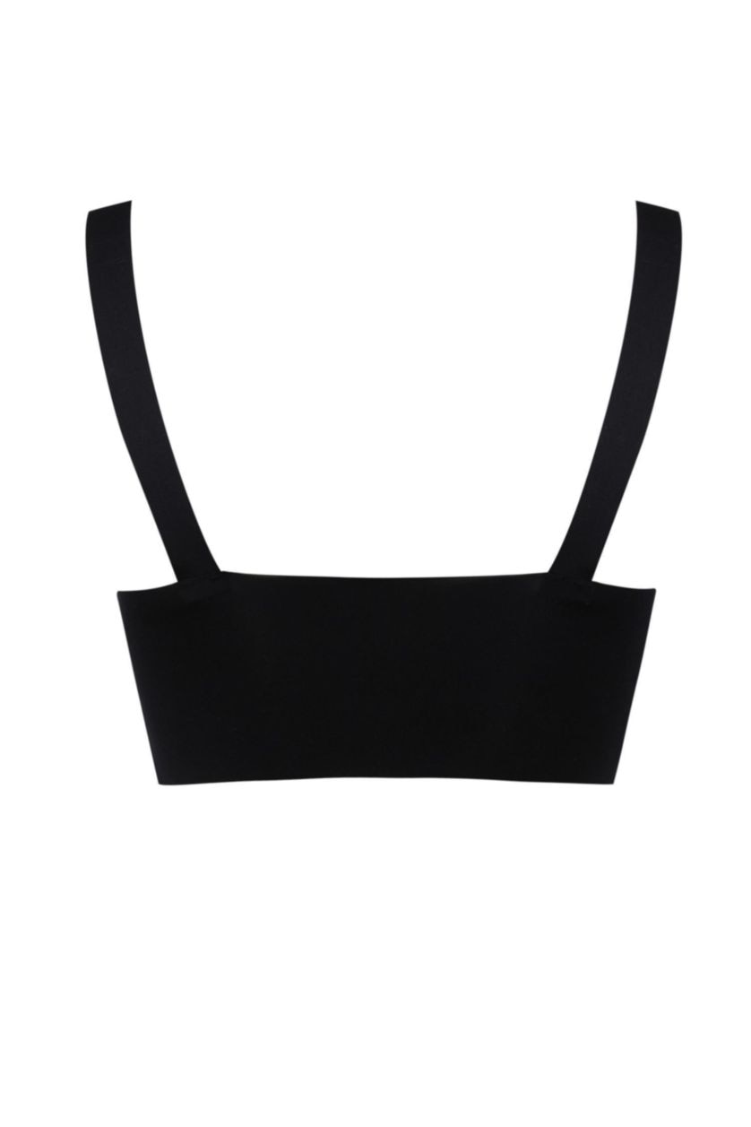 WOMAN Black Removable Padded Laser Cut Bra