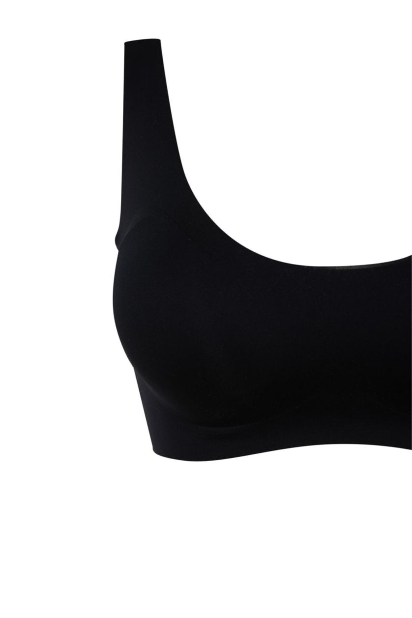 WOMAN Black Removable Padded Laser Cut Bra