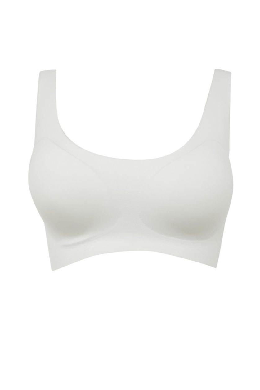 Kadın Ekru İki Parça Çıkarılabilir Pedli Görünmez Sütyen