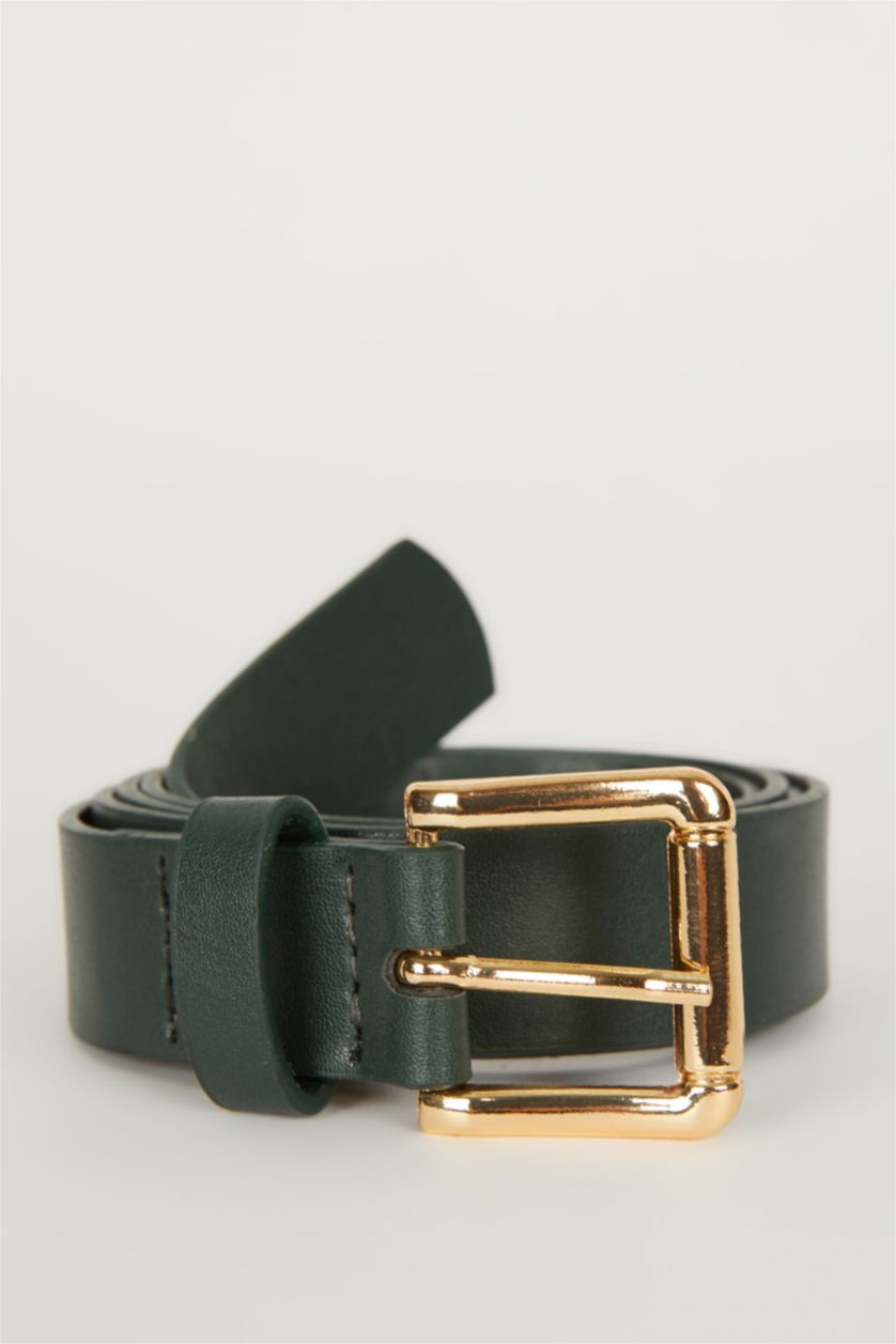 WOMAN Green Woman Faux Leather Jean Belt