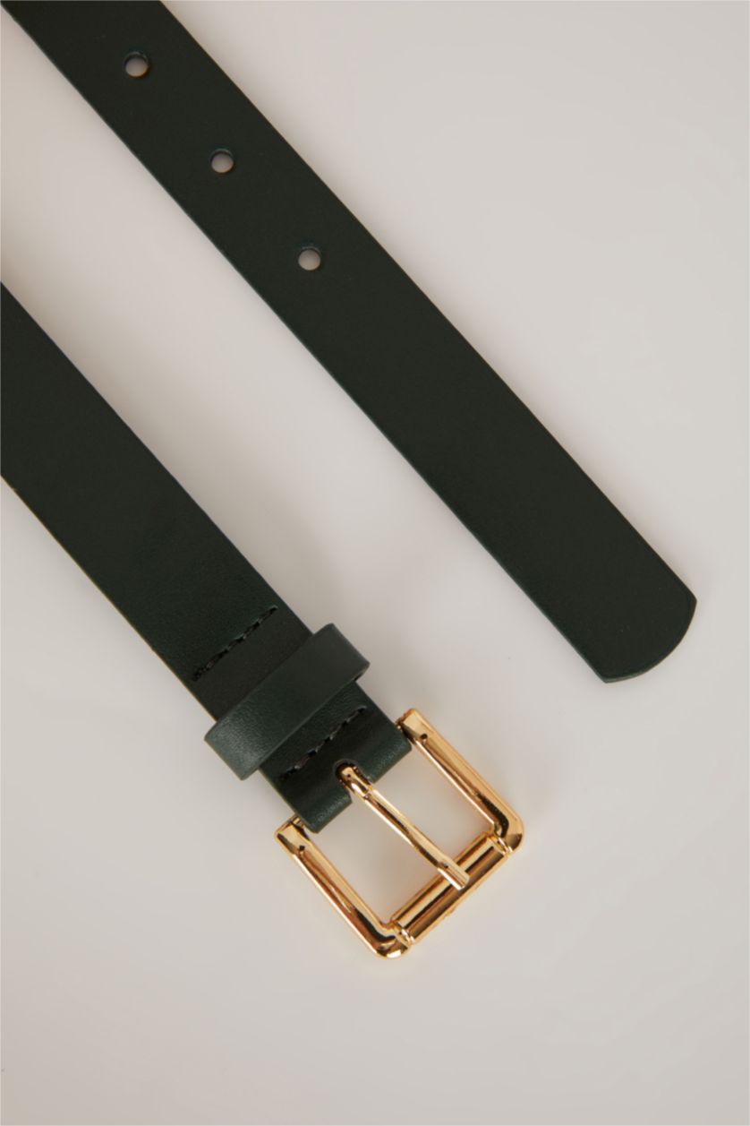 WOMAN Green Woman Faux Leather Jean Belt