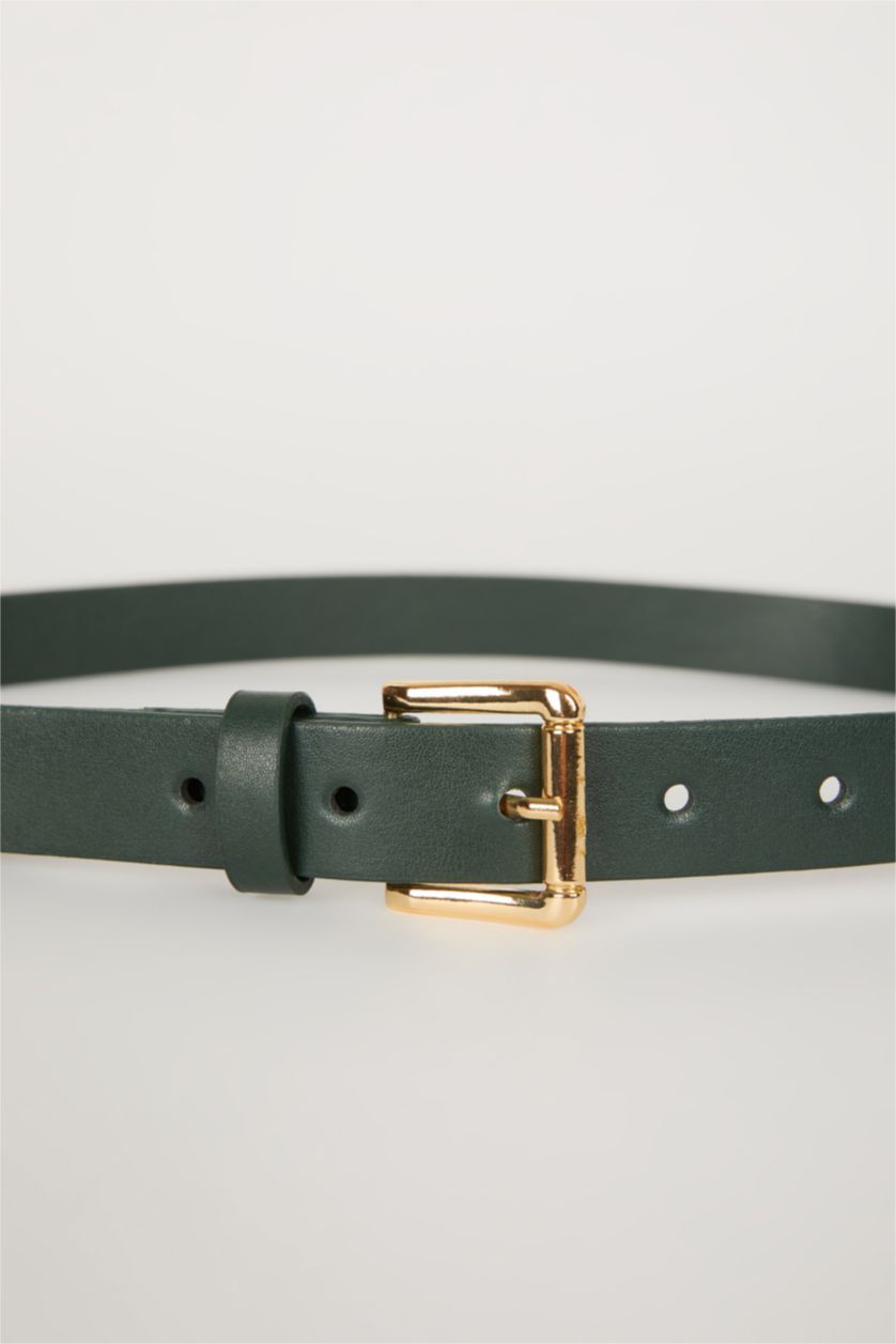 WOMAN Green Woman Faux Leather Jean Belt