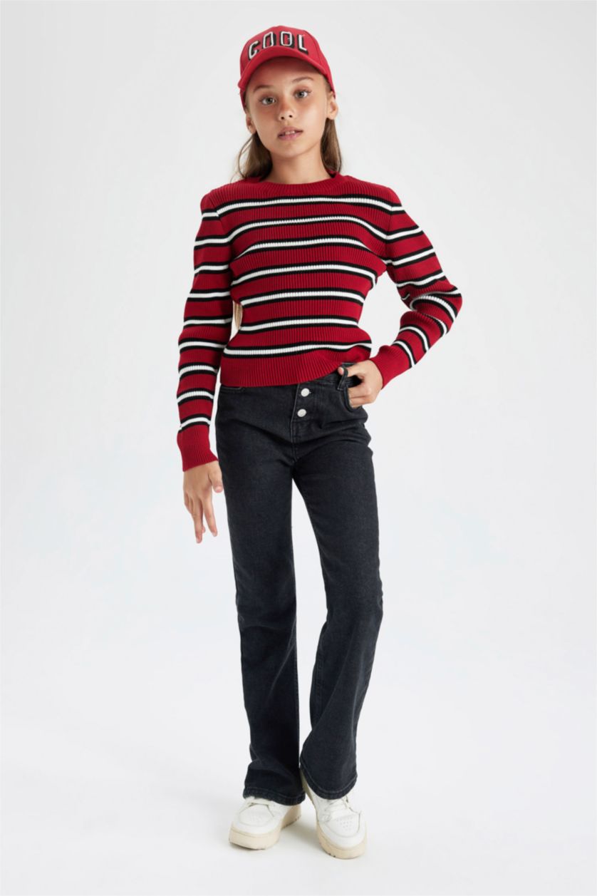 Young Girls - Teen Girls Bordeaux Girl Regular Fit Pullover