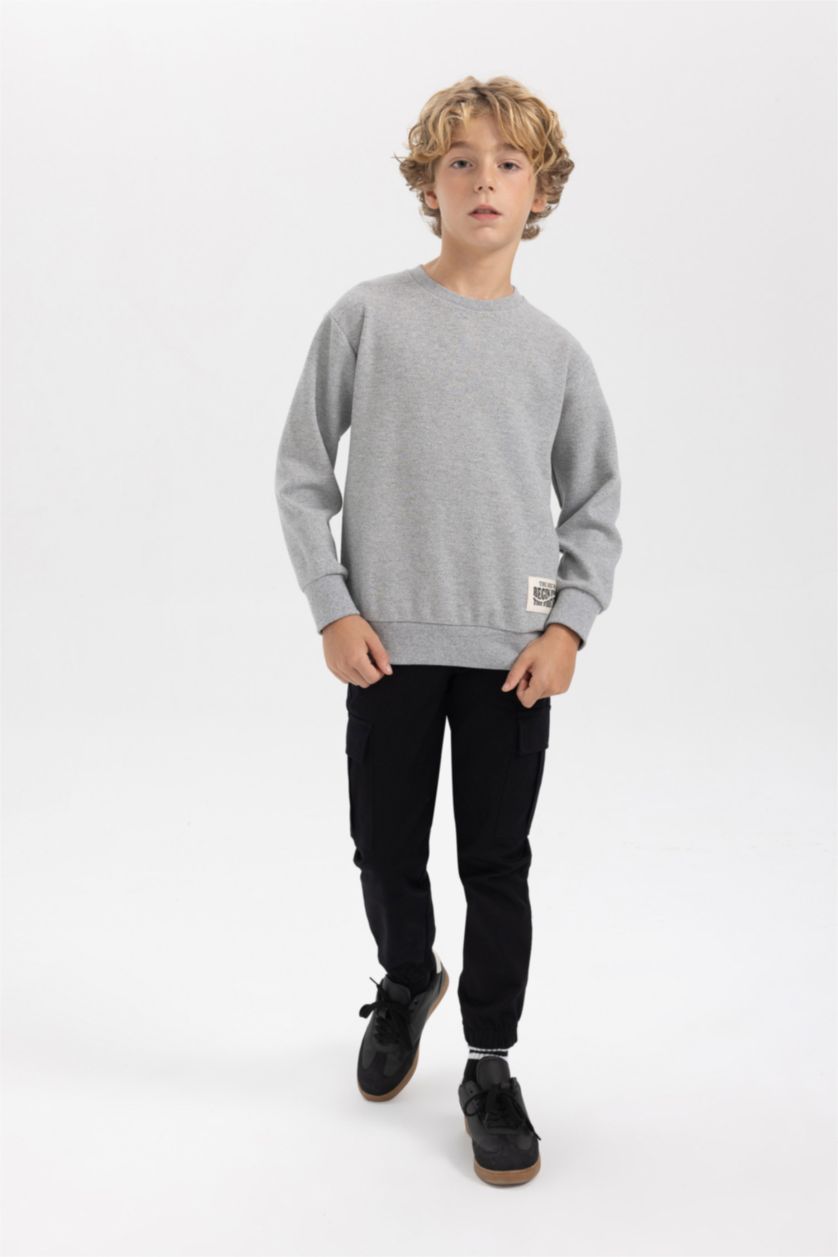 BOYS & TEENS Grey Melange قصة عادية