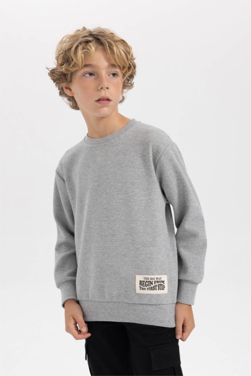 BOYS & TEENS Grey Melange قصة عادية