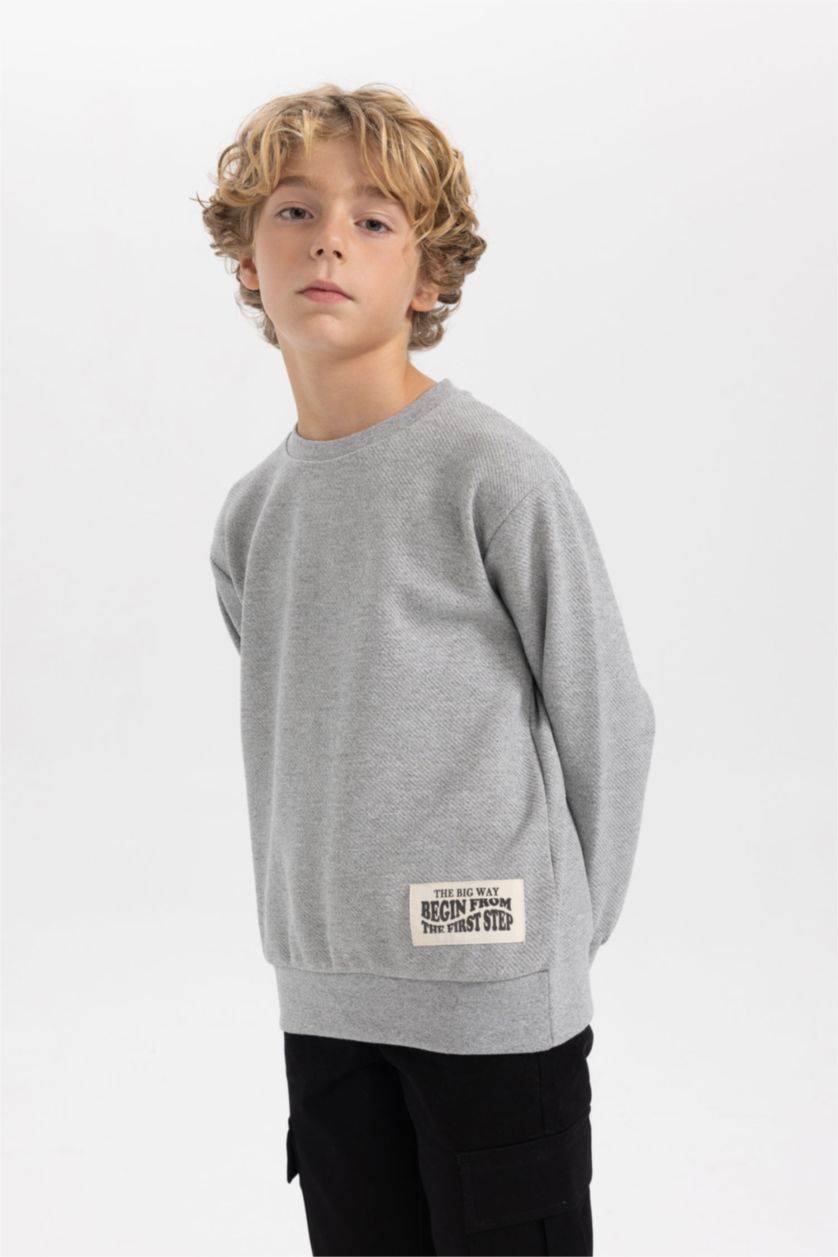 BOYS & TEENS Grey Melange قصة عادية