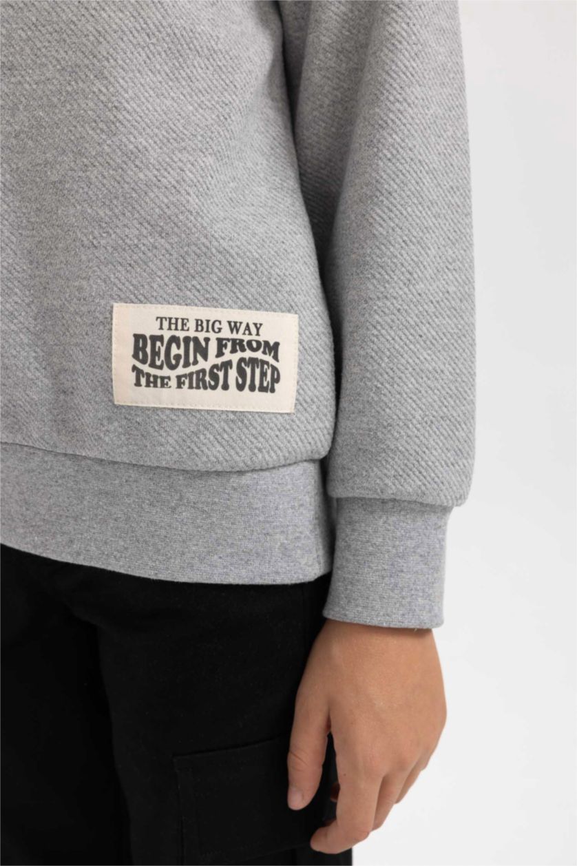 BOYS & TEENS Grey Melange قصة عادية