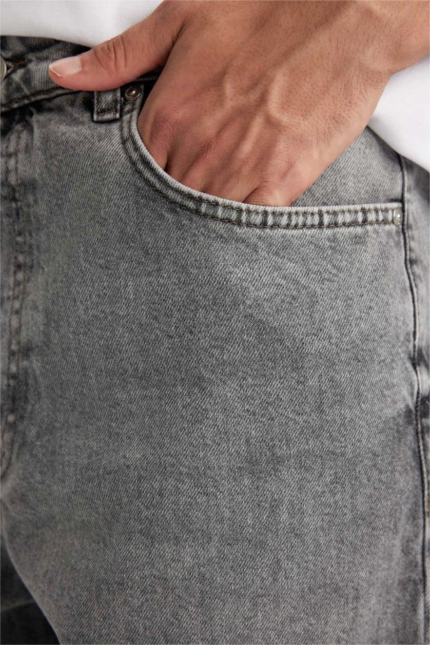 MAN Grey Baggy Fit Trousers