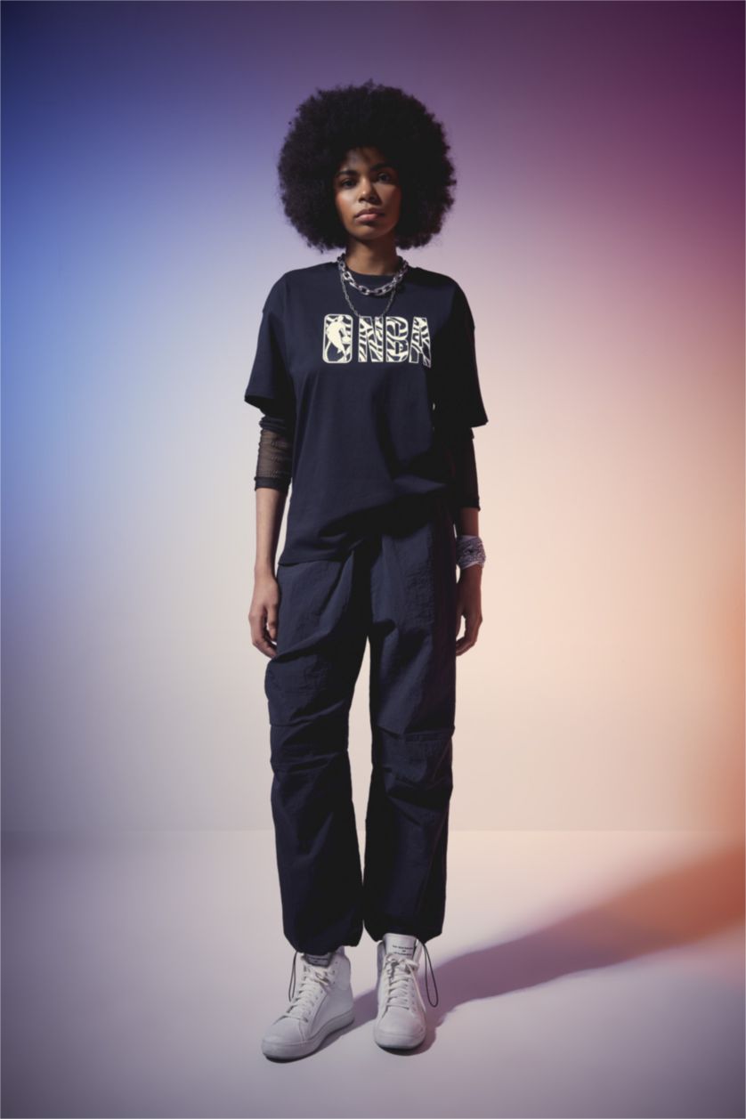 نساء أسود Oversize Fit Short Sleeve T-Shirt