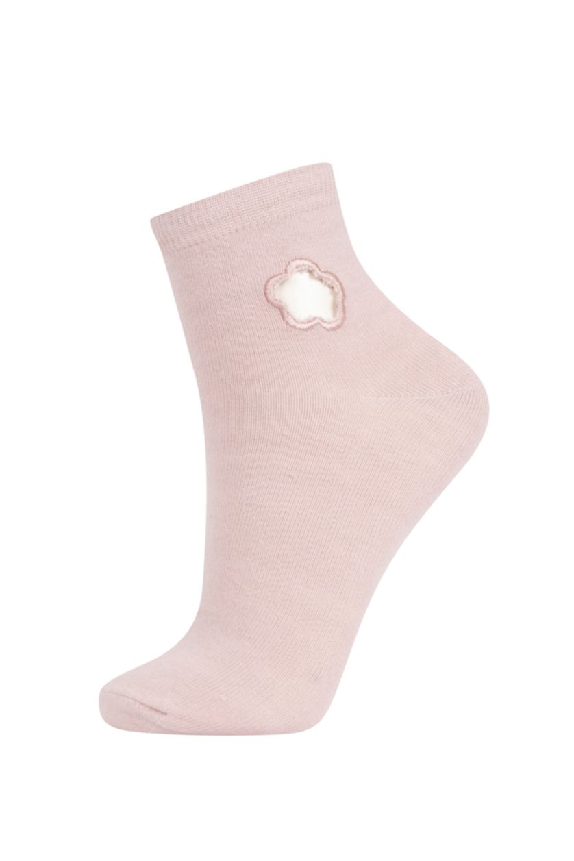 Женщины Разноцветный Носки из хлопка для женщин, 3 пары