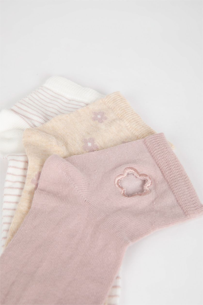 Женщины Разноцветный Носки из хлопка для женщин, 3 пары