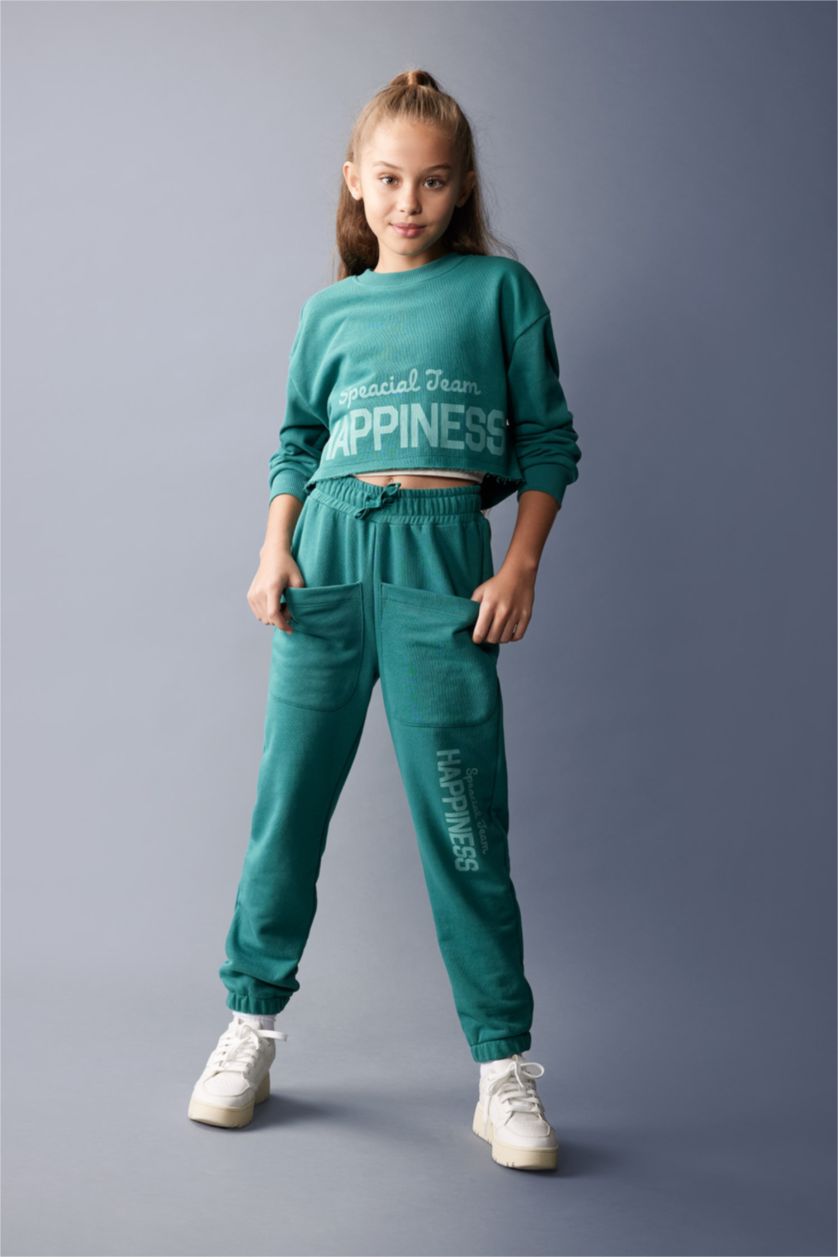 GIRLS & TEENS Dark Green jogger Trousers