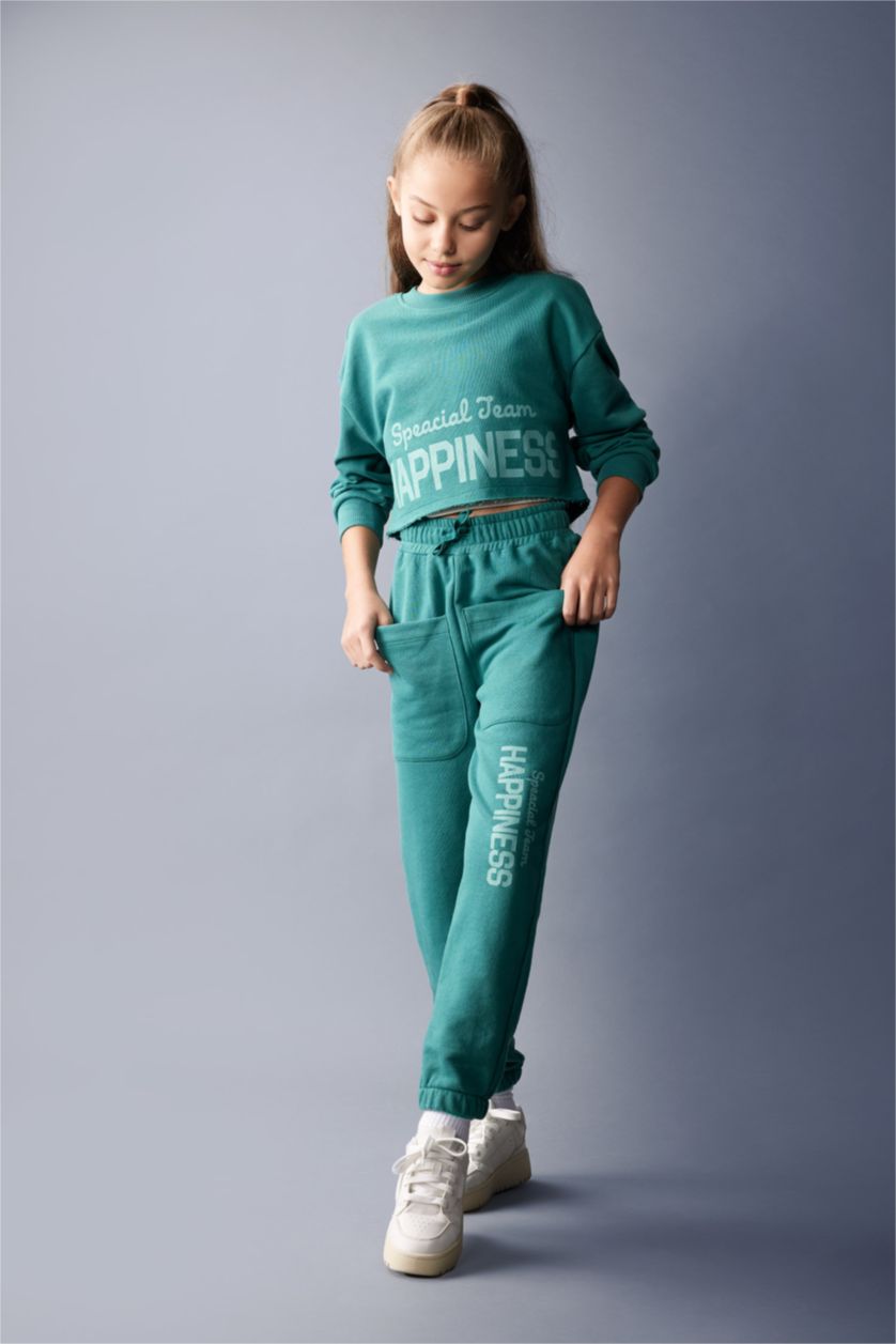 GIRLS & TEENS Dark Green jogger Trousers