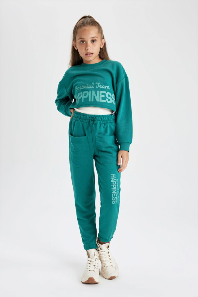 GIRLS & TEENS Dark Green jogger Trousers