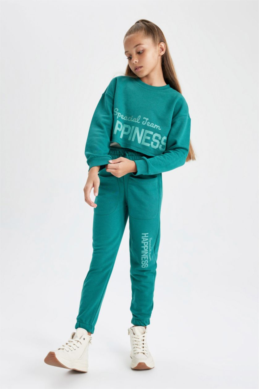 GIRLS & TEENS Dark Green jogger Trousers