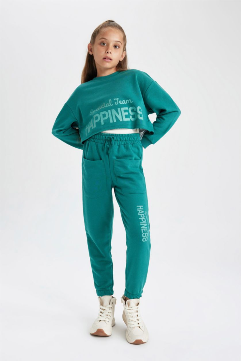 GIRLS & TEENS Dark Green jogger Trousers