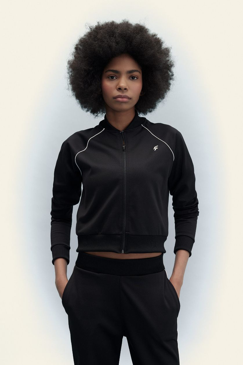 FEMME Noir Sweatshirt Coupe Standard à Double Poche de DeFactofit