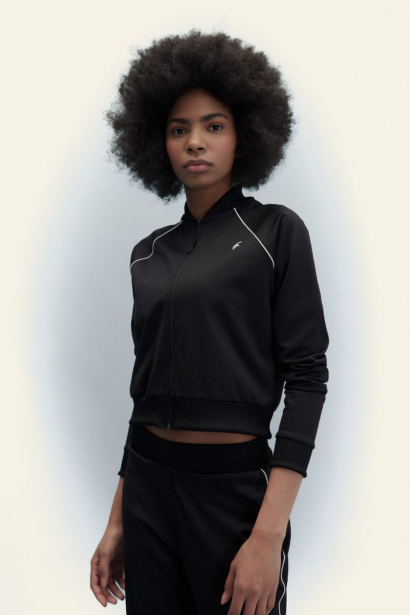 FEMME Noir Sweatshirt Coupe Standard à Double Poche de DeFactofit