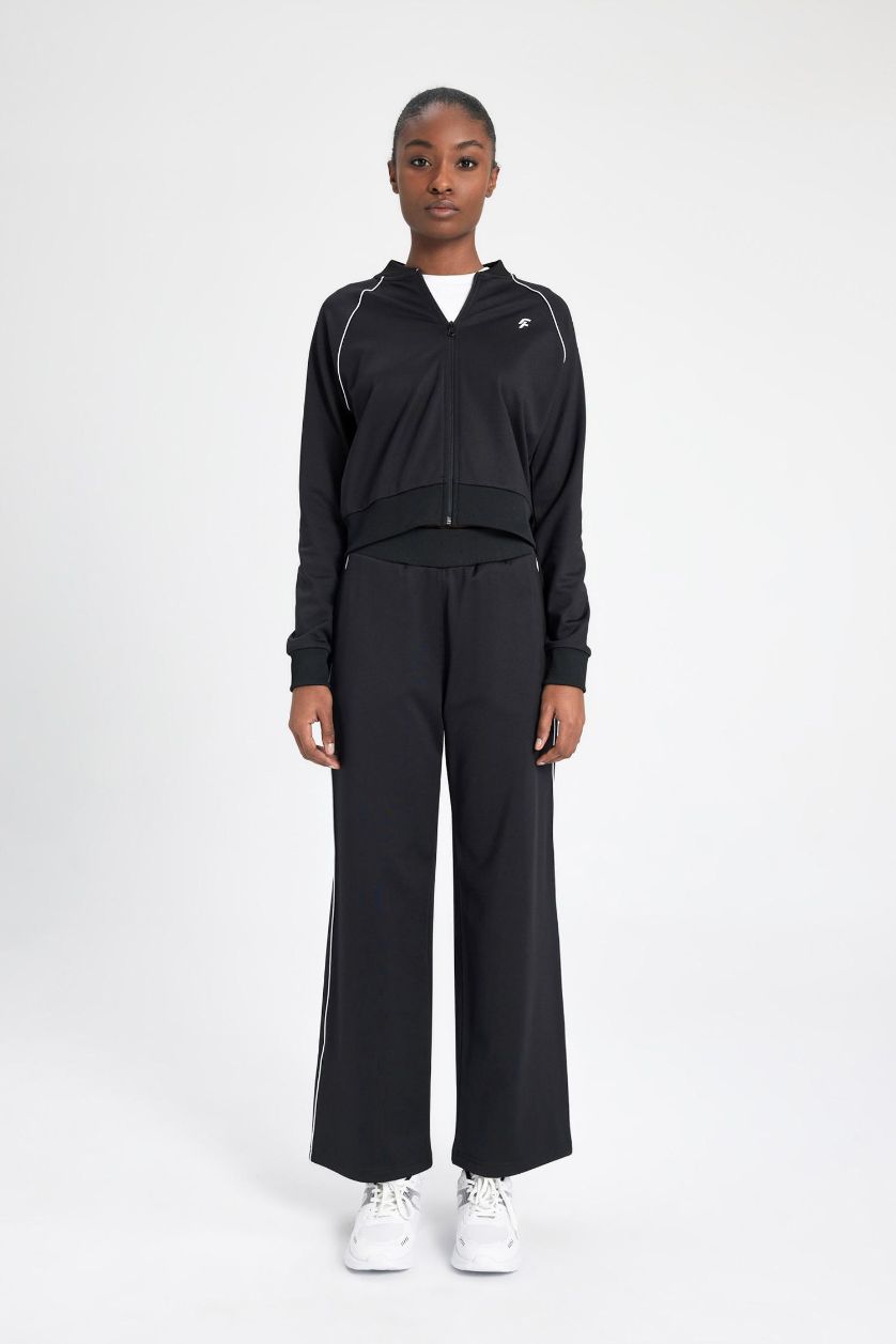 FEMME Noir Sweatshirt Coupe Standard à Double Poche de DeFactofit