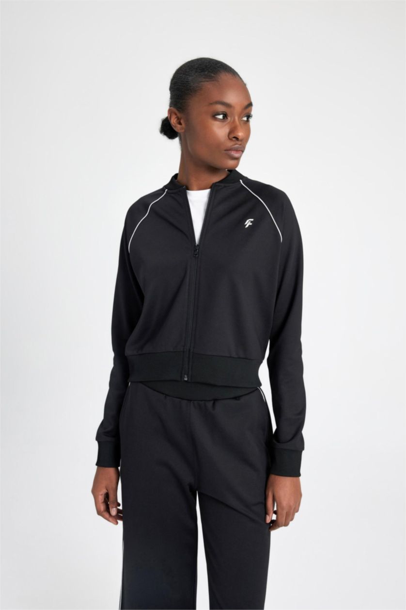 FEMME Noir Sweatshirt Coupe Standard à Double Poche de DeFactofit