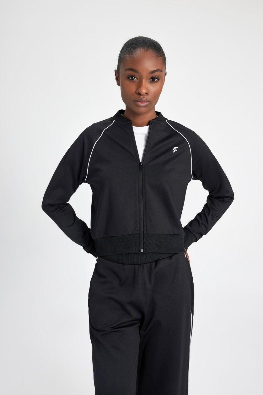 FEMME Noir Sweatshirt Coupe Standard à Double Poche de DeFactofit